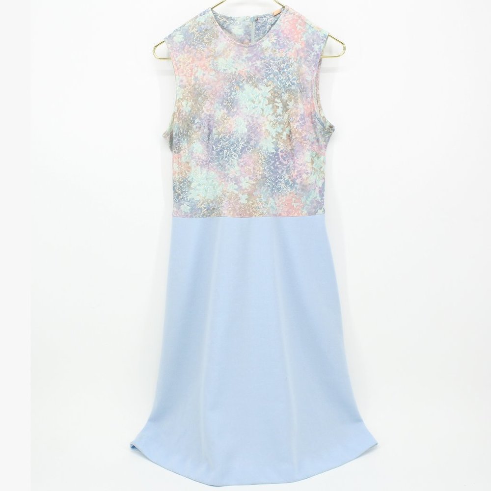 Vintage 60's Light Blue Pattern Dress
